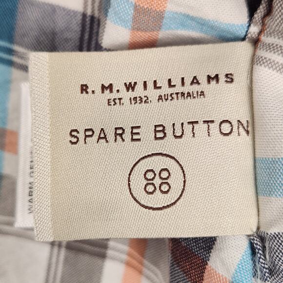 R.M. Williams Button-Down Shirt Men’s SZ XL Multicolor Plaid Short Sleeve Cotton - Picture 14 of 16